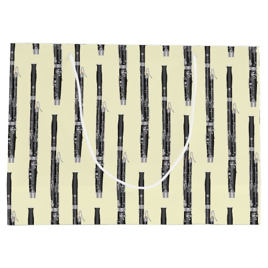 バスーンミュージシャンミュージック先生ウッドウィンド ラージペーパーバッグ (裏面)