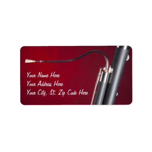 バスーン住所 シール (正面)