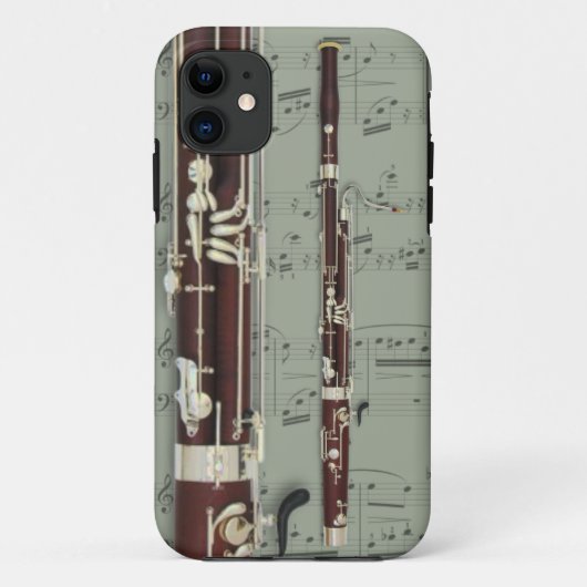 バスーン及び楽譜の電話箱。 一突き色 Case-Mate iPhoneケース (裏面)