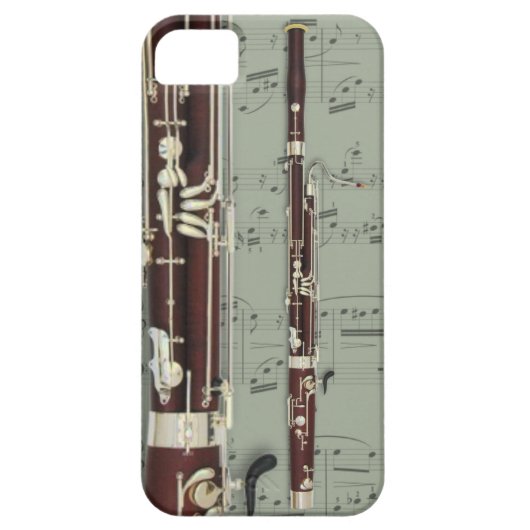 バスーン及び楽譜の電話箱。 一突き色 Case-Mate iPhoneケース (裏面)