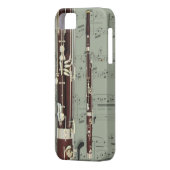 バスーン及び楽譜の電話箱。 一突き色 Case-Mate iPhoneケース (裏面左)