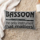 バスーン唯一の楽器その問題音楽Gif ランバークッション (ブランケット)