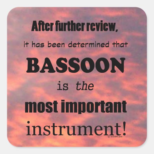バスーン最も重要な楽器スクエアシール スクエアシール (正面)