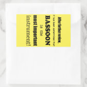 バスーン最も重要な楽器長方形Sti 長方形シール (バッグ)