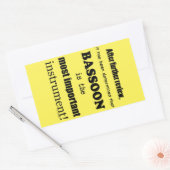 バスーン最も重要な楽器長方形Sti 長方形シール (封筒)