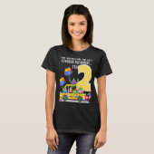 バス上の車輪2番目の誕生日2年Yrs古い家族 Tシャツ (正面フル)