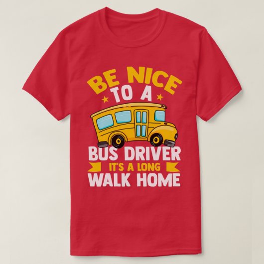 バス乗務員オムニバス公共交通機関 Tシャツ (デザイン正面)