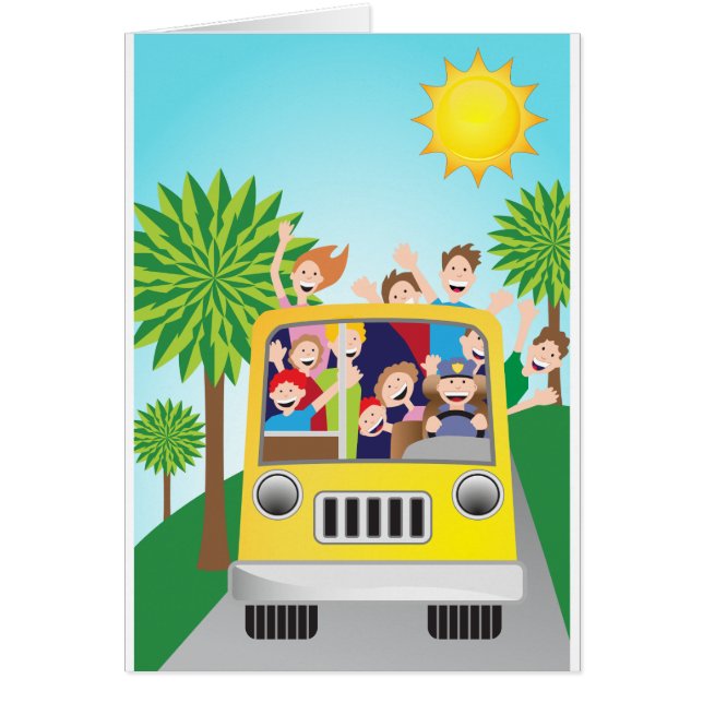 バス乗馬の人々の漫画 (正面)