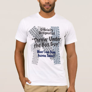 バス人の基本的なアメリカの服装のTシャツの下 Tシャツ