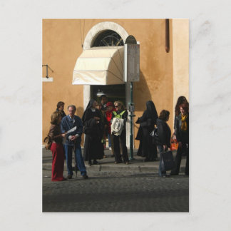 バス停の尼僧 ポストカード