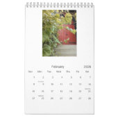 バス停の美しい-朝の感謝の練習 カレンダー (2月 2026)