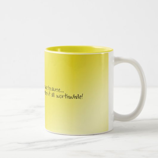 バス助手良い朝スマイル ツートーンマグカップ (右)