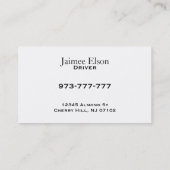 バス名刺 名刺 (裏面)