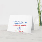 バス感謝していケットボールチームのカード サンキューカード (裏面)