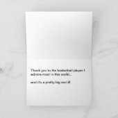 バス感謝していケットボールチームのカード サンキューカード (内部)
