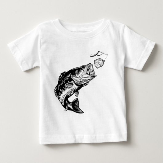 バス攻撃スピナーベイト ベビーTシャツ (正面)
