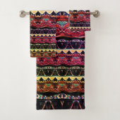 バス数々のタオルの色付きワインガラス模様セット バスタオルセット (インサイチュ)