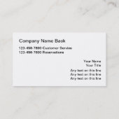 バス旅行名刺 名刺 (裏面)