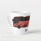 バス漫画のイラストレーション カフェラテマグ (左アングル)