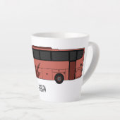 バス漫画のイラストレーション カフェラテマグ (右アングル)