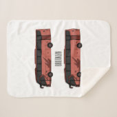 バス漫画のイラストレーション シェルパブランケット (正面(横))