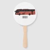 バス漫画のイラストレーション ハンドファン (裏面)