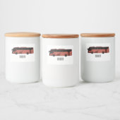 バス漫画のイラストレーション フードラベル (ボトル)