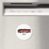 バス漫画のイラストレーション マグネット (インサイチュ (食洗機))