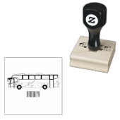 バス漫画のイラストレーション ラバースタンプ (押印)