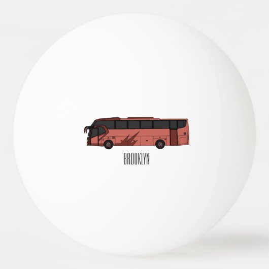 バス漫画のイラストレーション 卓球ボール (正面)