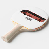 バス漫画のイラストレーション 卓球ラケット (正面アングル)