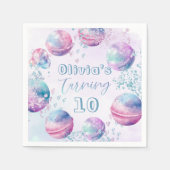 バス男女兼用爆弾製造の誕生日パーティー スタンダードカクテルナプキン (正面)