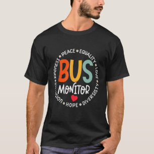 バス監視ドライバAideマッチンググループ分隊バック Tシャツ
