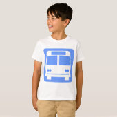 バス記号-空色 Tシャツ (正面フル)