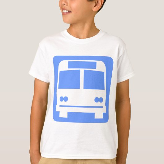 バス記号-空色 Tシャツ (正面)