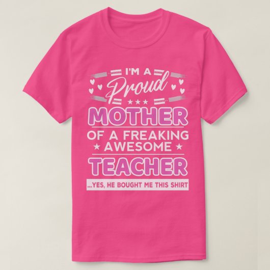 バス誇りを持ったの運転手の素晴らし母親 Tシャツ (デザイン正面)