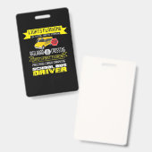 バス誇りを持ったドライバ バッジ (正面＆裏面)