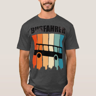 バス誇りを持った運転手レトロバス Tシャツ