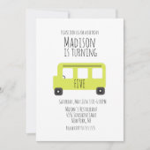 バス誕生日パーティー任意の年齢招待状 案内状 (正面)