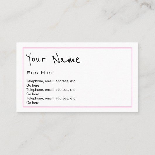 バス賃借りの名刺を"エコーします" 名刺 (裏面)