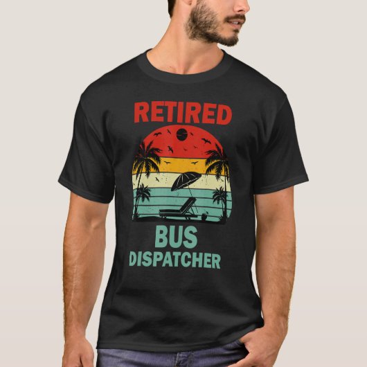 バス退職した運航管理者の退任 Tシャツ (正面)