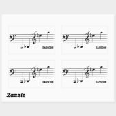 バス遊ーン山脈 長方形シール (シート)