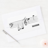 バス遊ーン山脈 長方形シール (封筒)