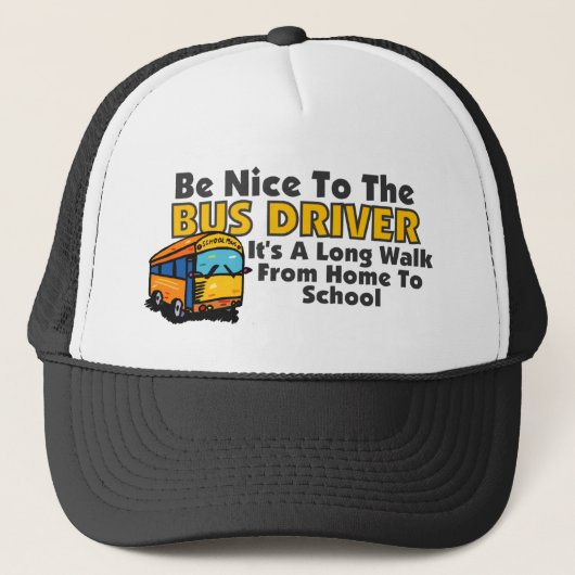 バス運転手にニースがあって下さい キャップ (正面)