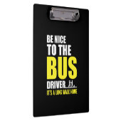 バス運転手のオムニバスの運転バスに乗る クリップボード (右)