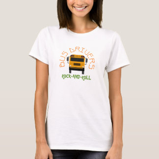 バス運転手のロックンロールバスTシャツ Tシャツ
