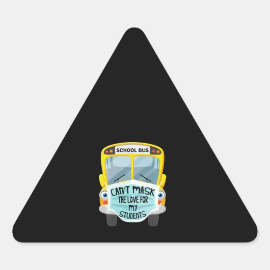 バス運転手は生徒の愛を隠せない 三角形シール (正面)