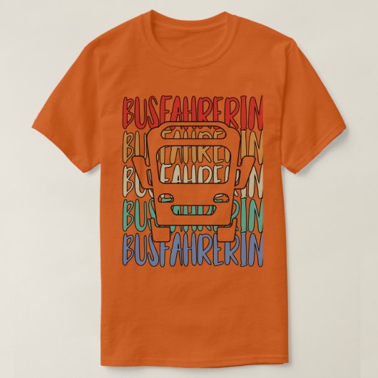 バス運転手スクールバスドライバー17 Tシャツ (デザイン正面)