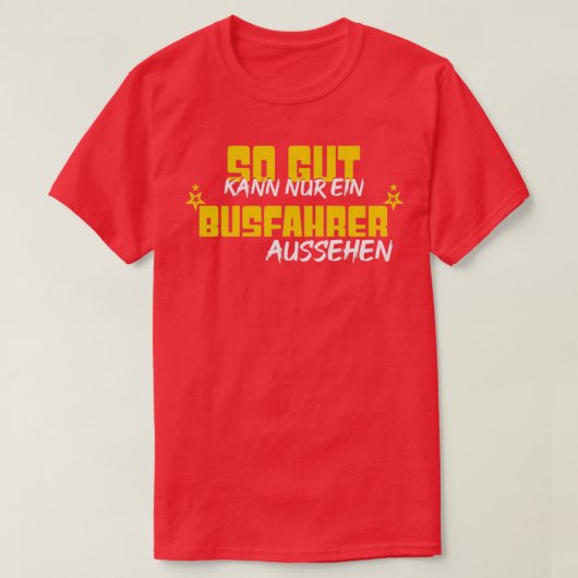 バス運転手ハンサムなドライバーバス Tシャツ (デザイン正面)