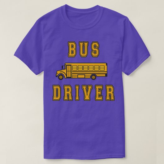 バス運転手バスドライバースクール10 Tシャツ (デザイン正面)
